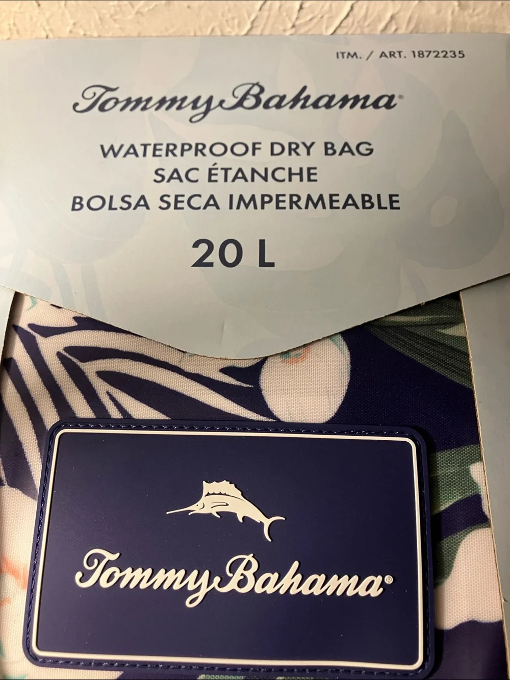 Tommy Bahama Navy Tropical Leaf Waterproof Dry Bag 5 Stars